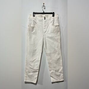 Pilcro and the Letterpress White High‎ Rise Straight Jeans Size 31
